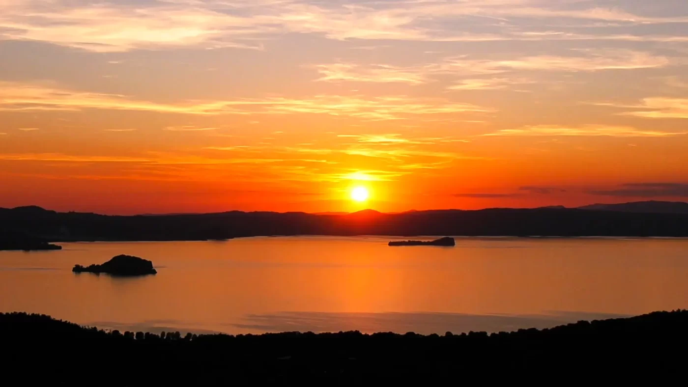 tramonto lago di bolsena